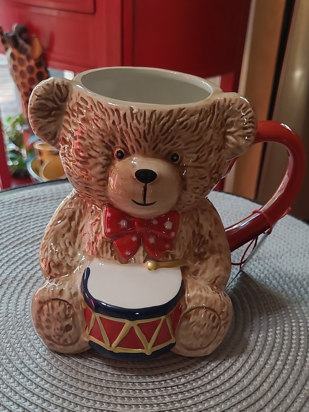 Liberty Home Teddy Bear Ceramic Drum Mug